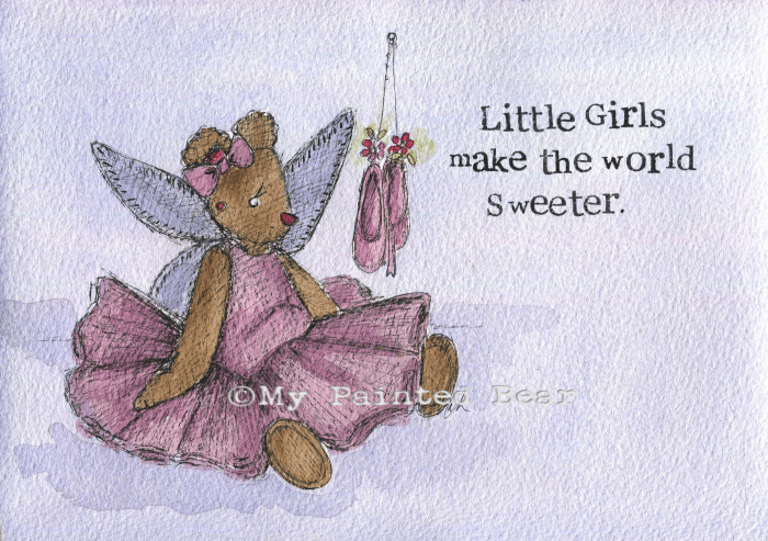 Little Girls- Framed Print (white)