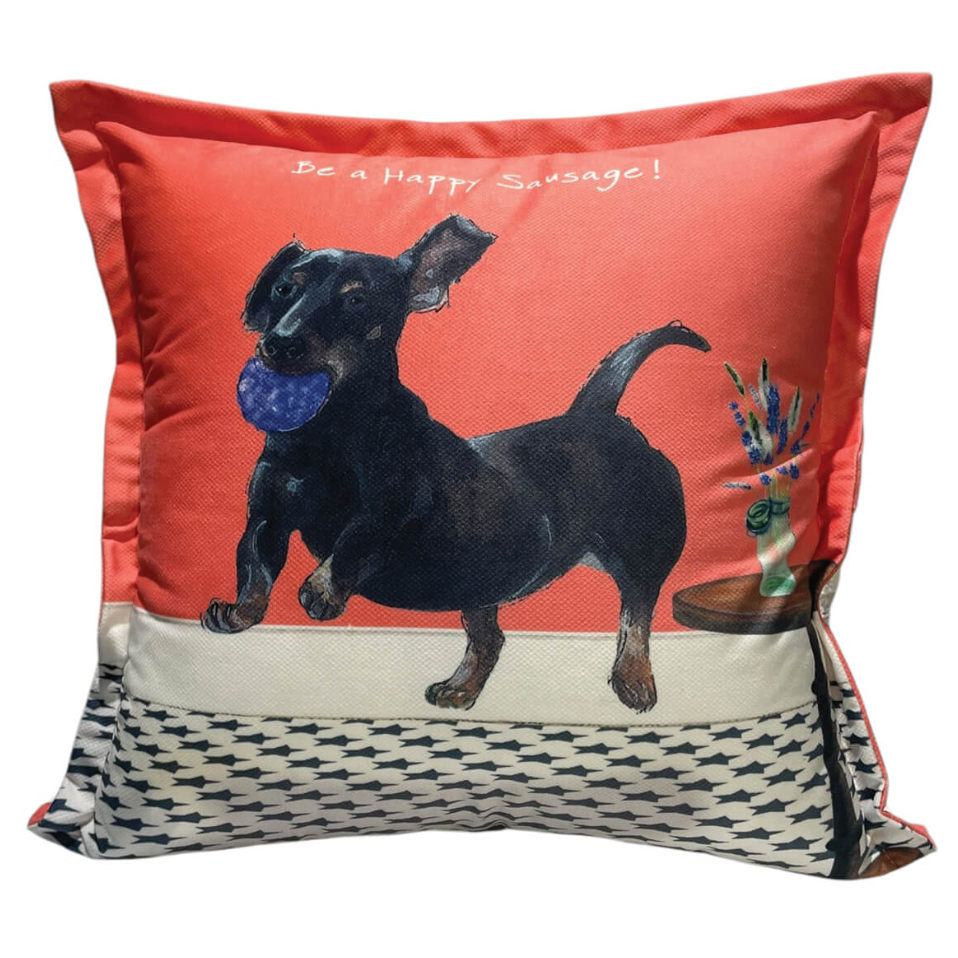 Dachshund Square Cushion