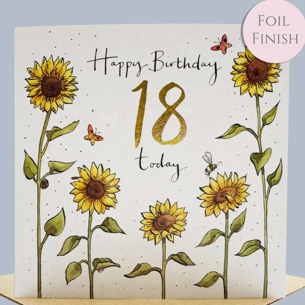 18th Birthday Card- Sunflowers