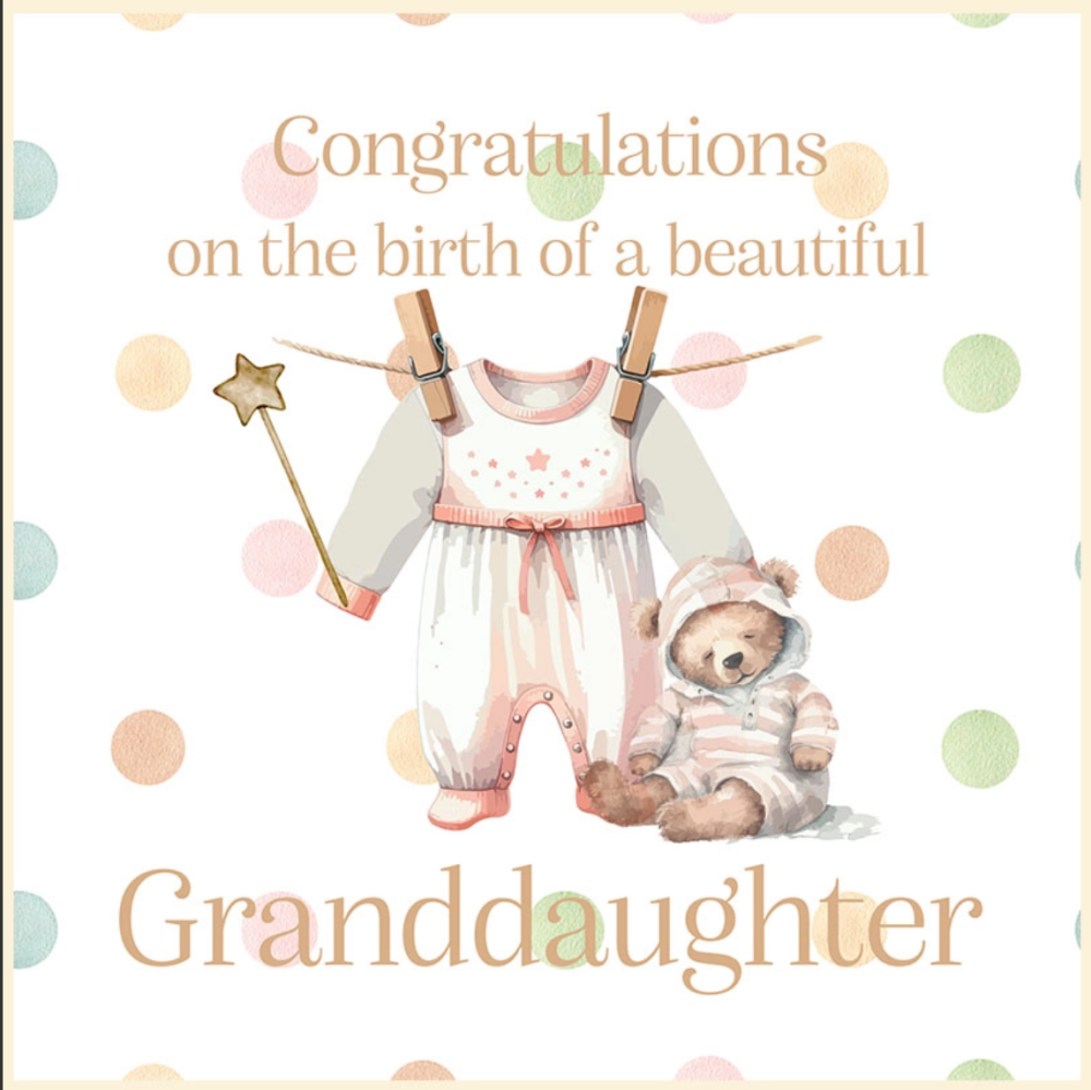 New Granddaughter Card