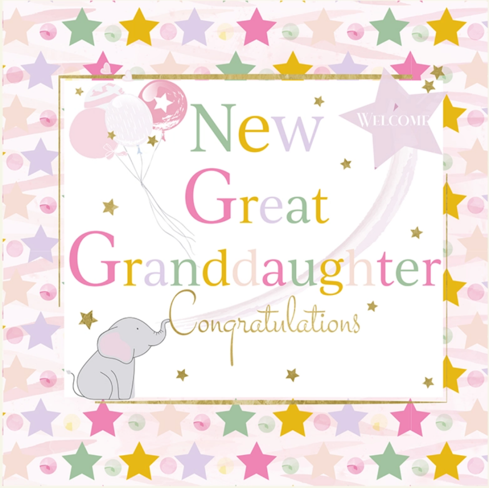 New Great-Granddaughter Card