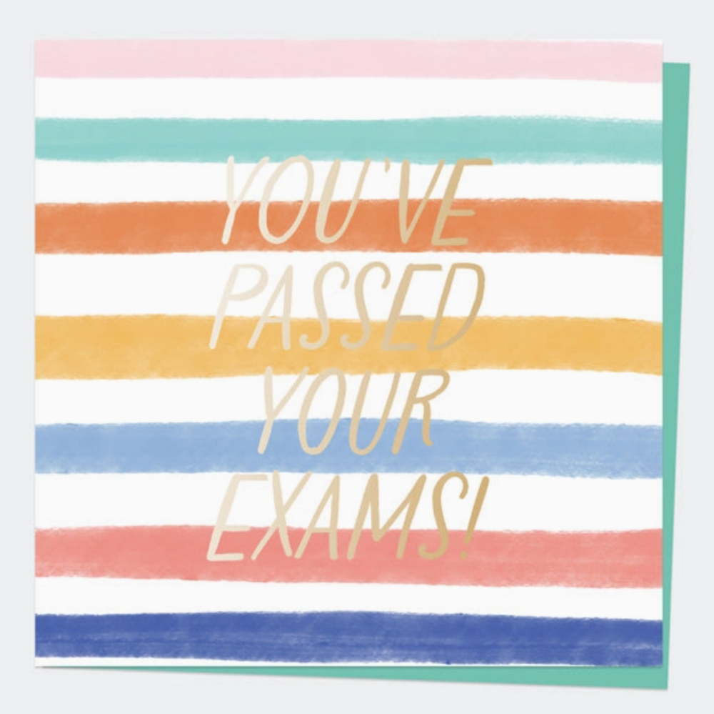 Congratulations on passing your exams Card