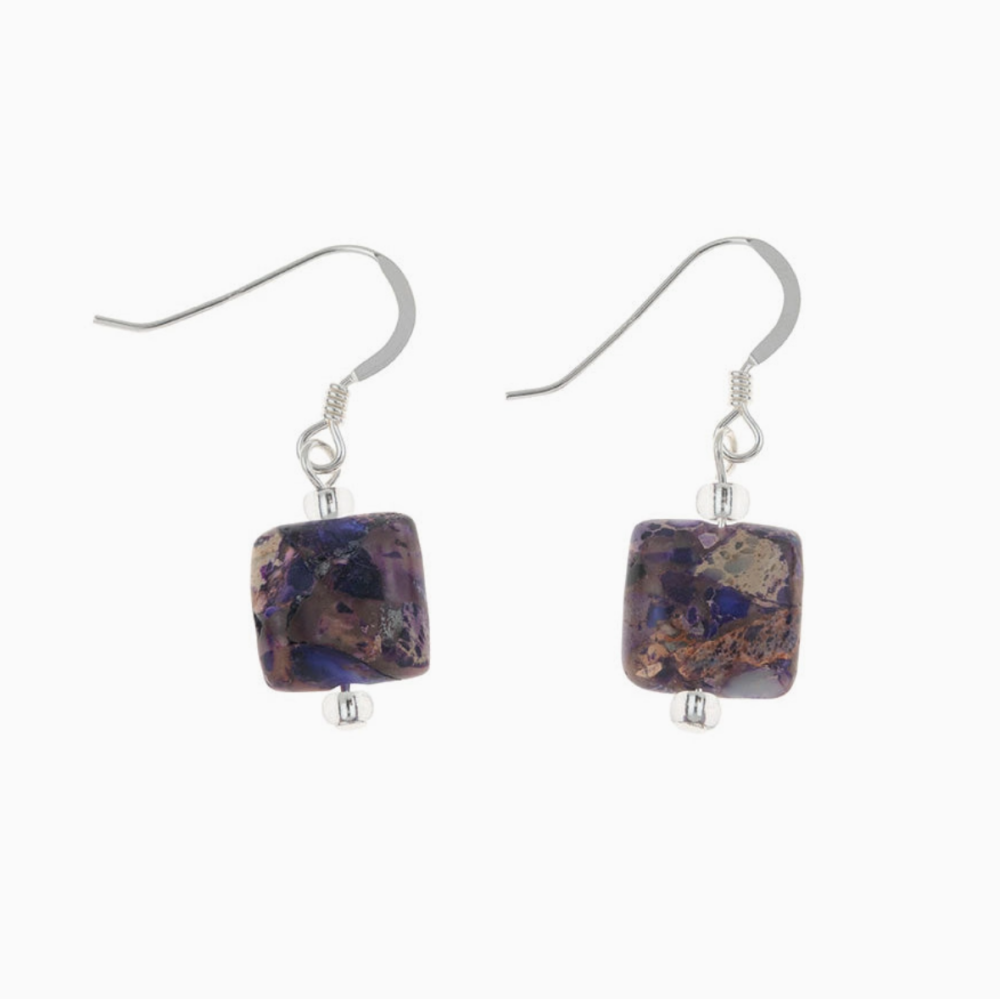 Jasper Pillows Earrings- Indigo