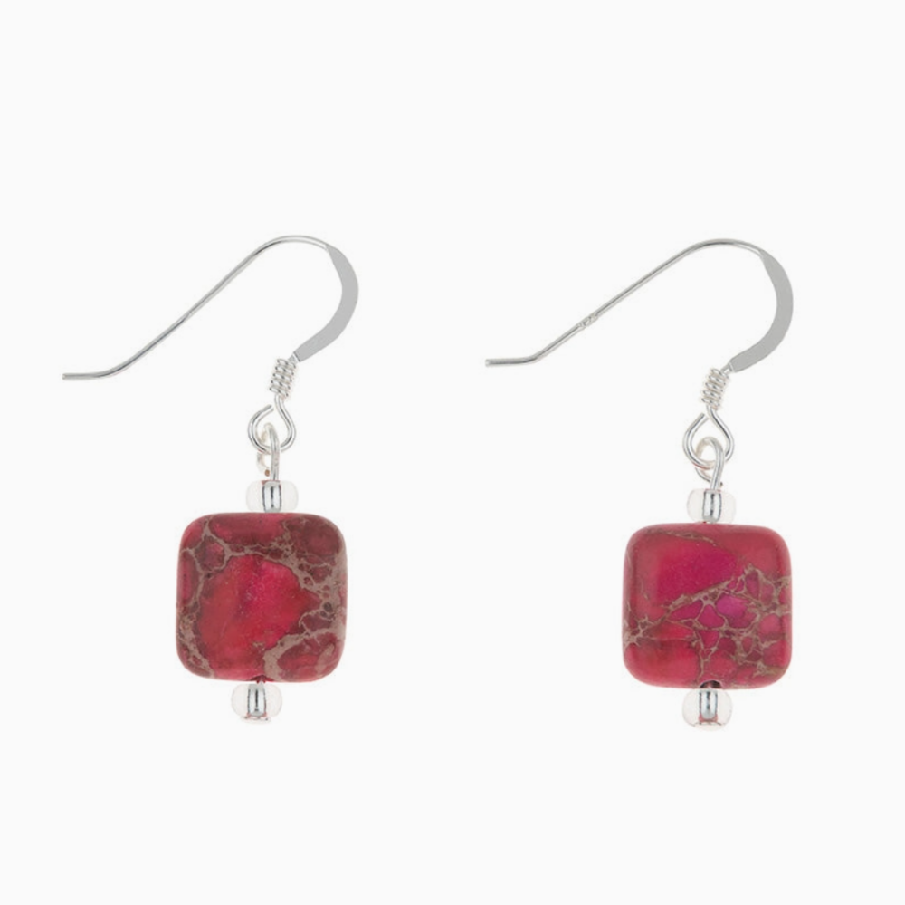 Jasper Pillows Earrings- Pink
