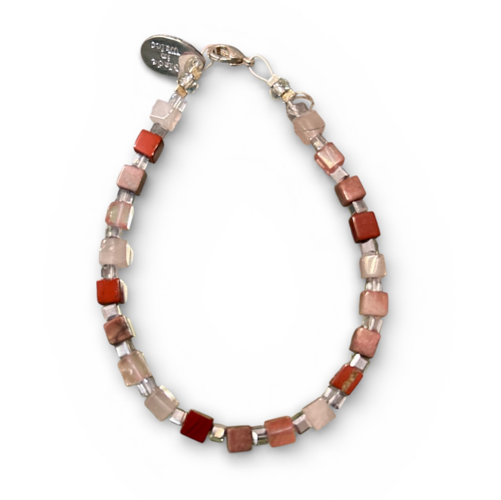 Brown/ Clear beaded Bracelet