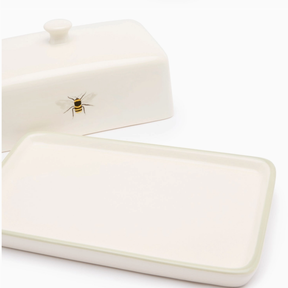 Bees Stoneware Butter Dish