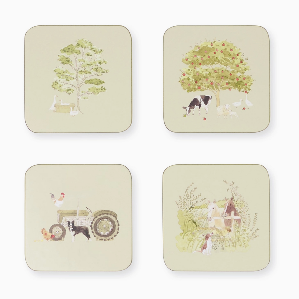 Farm Friends Coasters (Set of 4)