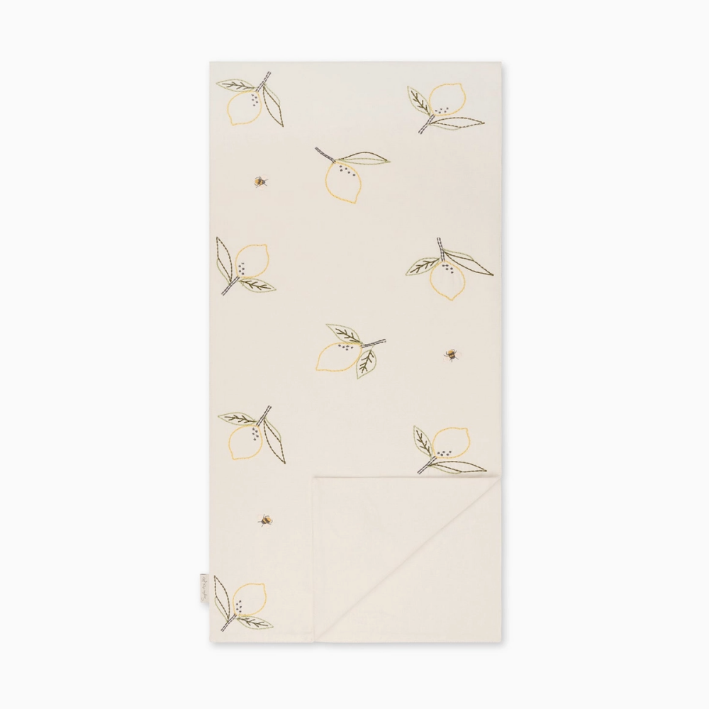 Lemons Embroidered Table Runner