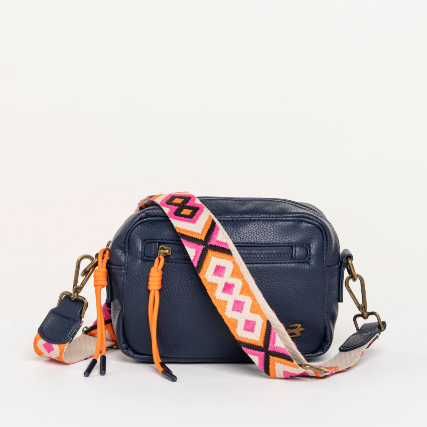 Sabine Navy Box Cross Body Bag