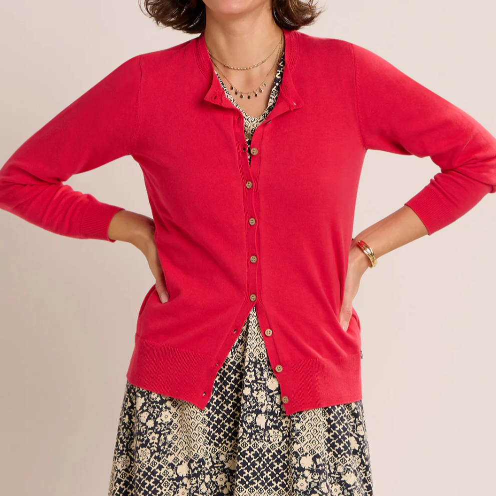 Winterberry Cardigan (Red)- Size 8, 10, 14, 16, 18, 20