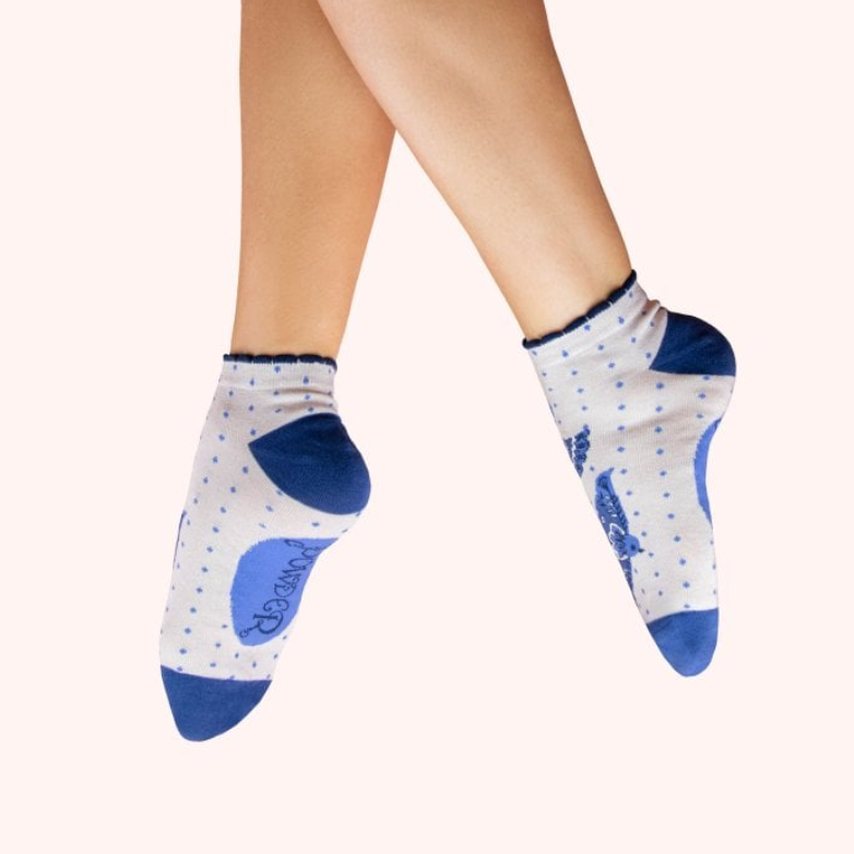 Blue Birds Trainer Socks
