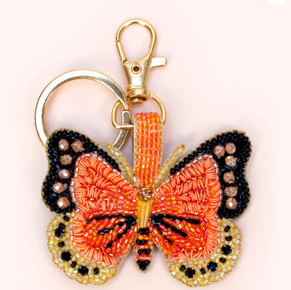 Bonny Butterfly Beaded Keychain