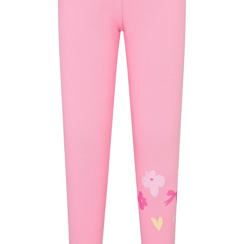 Mollie Leggings- Floral Pink & Bow- Ages 1-2, 2-3, 3-4, 4-5, 5-6, 6-7, 7-8