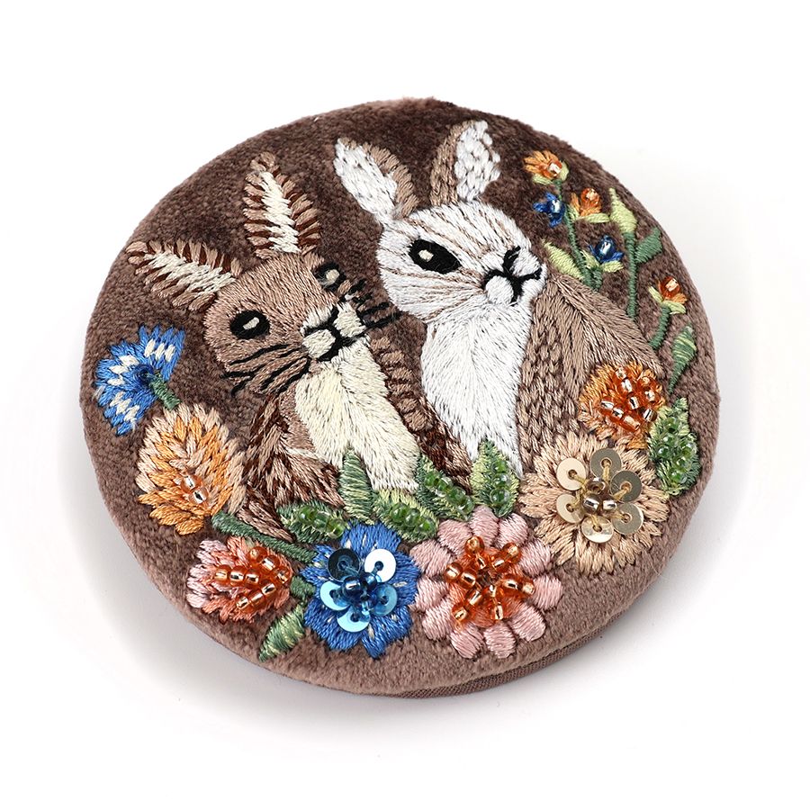 Cocoa velvet bunnies compact mirror