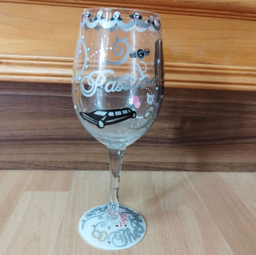 Wedding- Themed Decorative Wine Glass