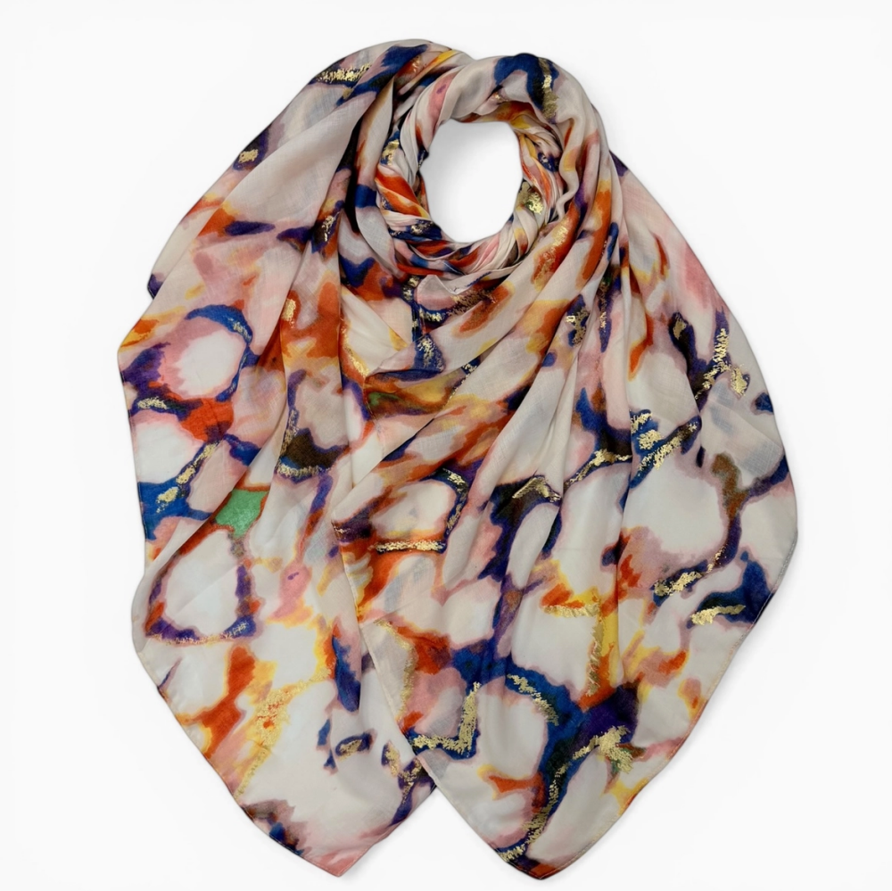Abstract Marble Effect Scarf