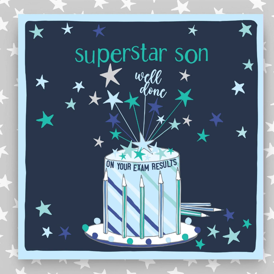 Congratulations Son on Exam Results Card