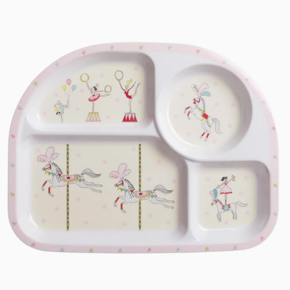 Fairground Ponies Childrens Melamine Divider Plate