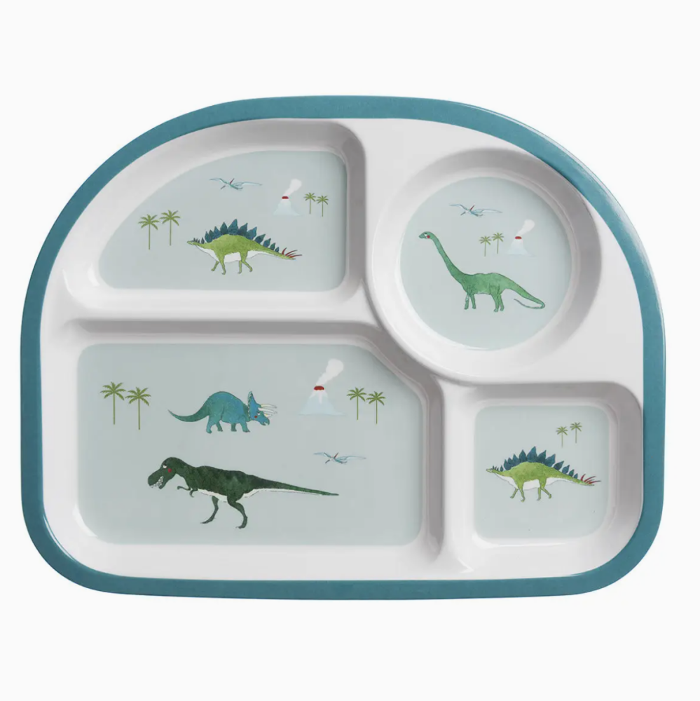 Dinosaurs Childrens Melamine Divider Plate