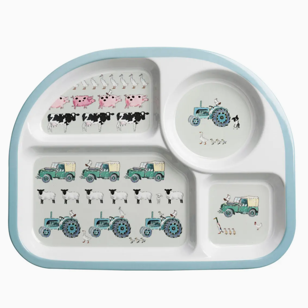 On the Farm Children's Melamine Divider Plate