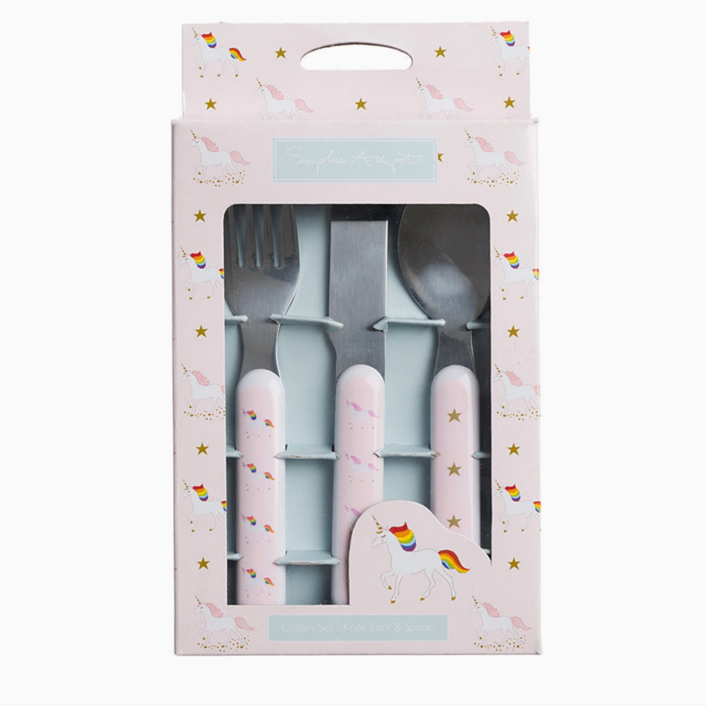 Unicorn Childrens Melamine Cutlery Set