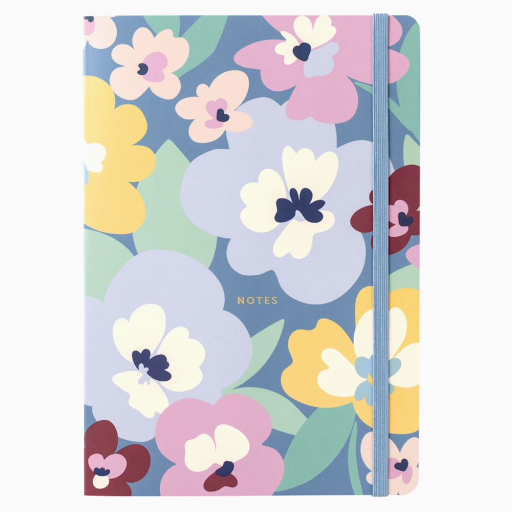 A5 Busy Life Notebook - Floral Cover - Stickers & Planners