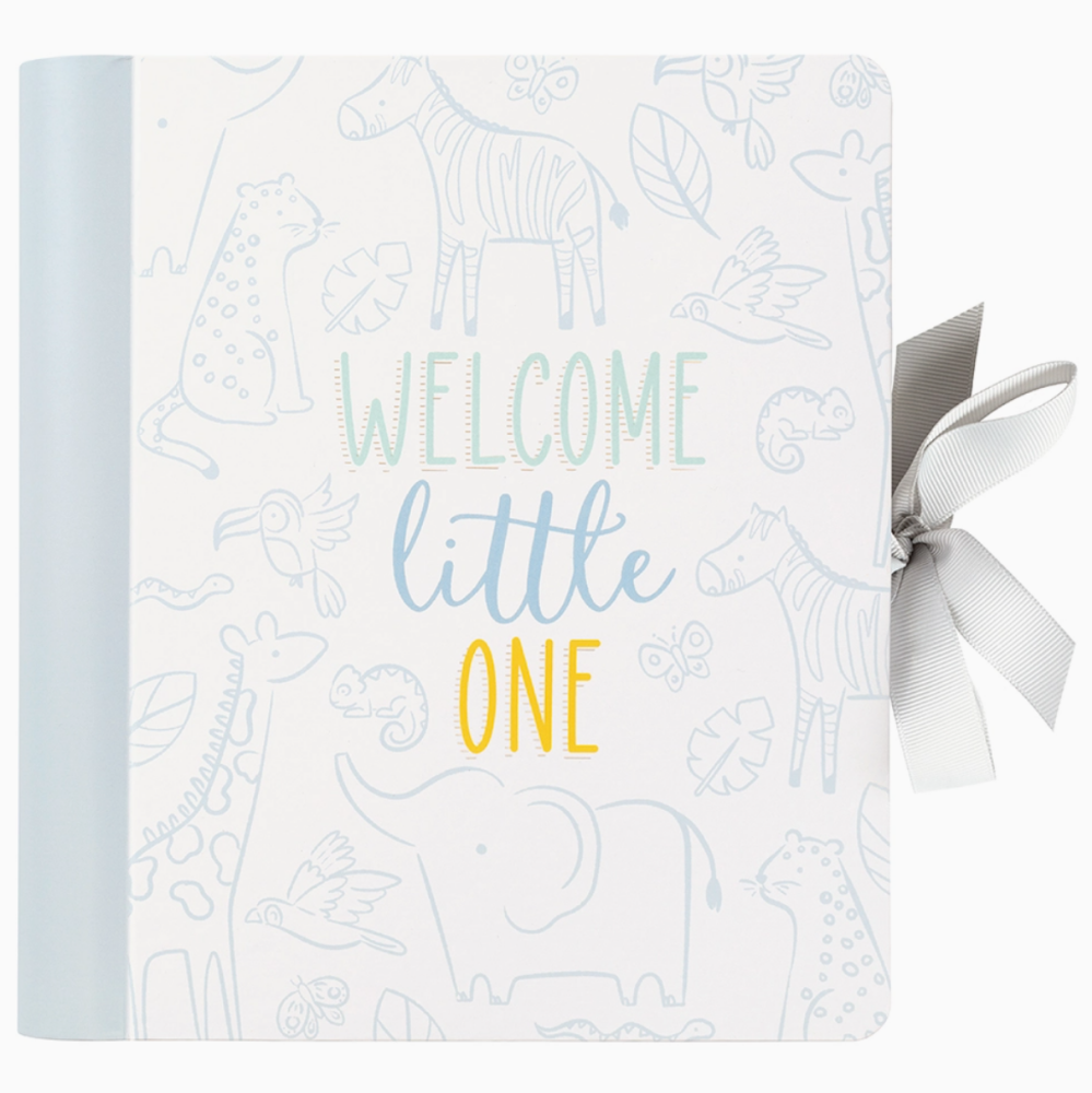 Baby Memory Book | Blue Baby Record Book & Keepsake Journal