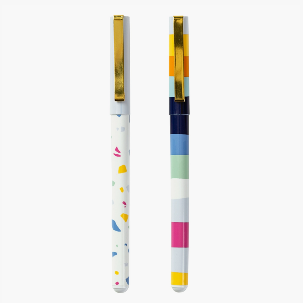 Rollerball Pens - Two Pack Set - Stripe - Black Ink, Desktop