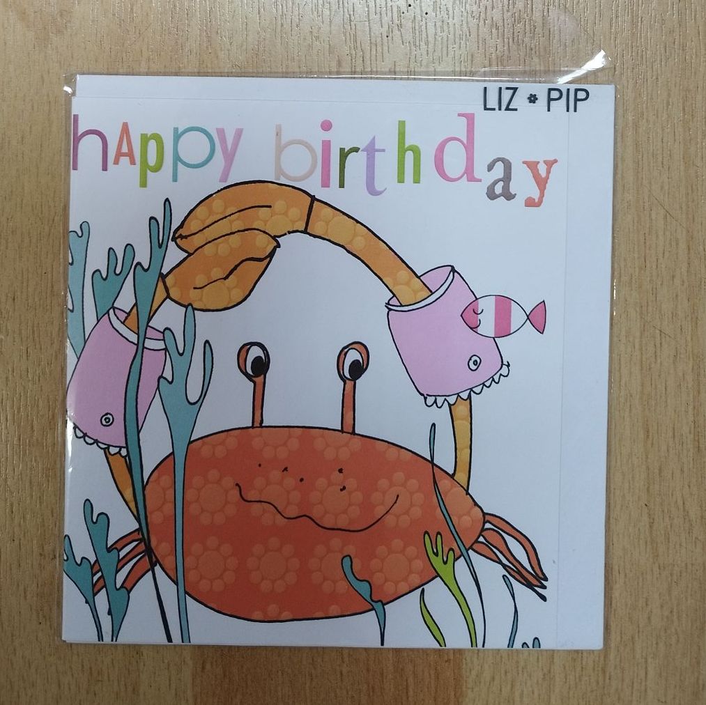 Birthday Card- Crab**