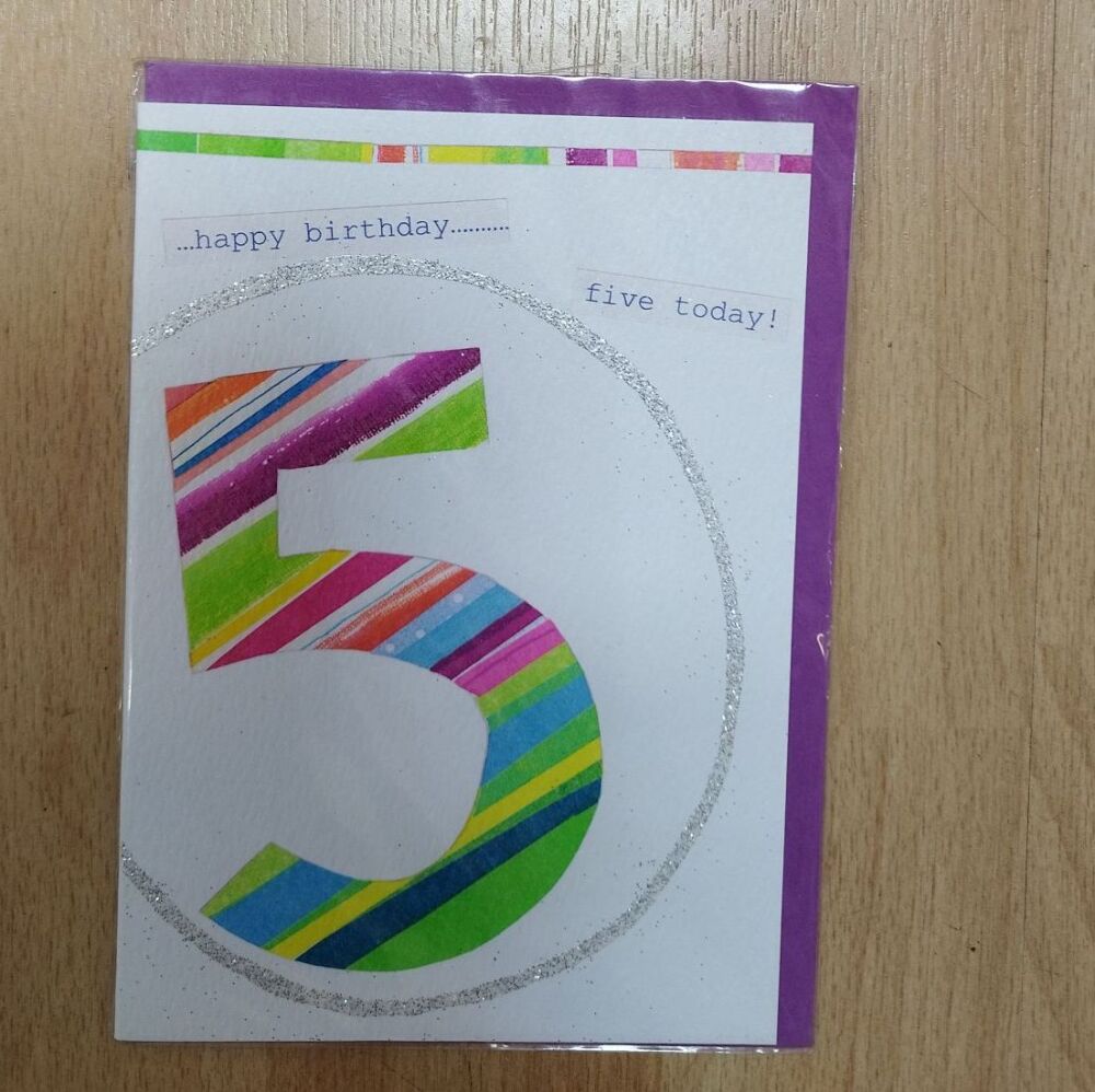 5th Birthday Card**