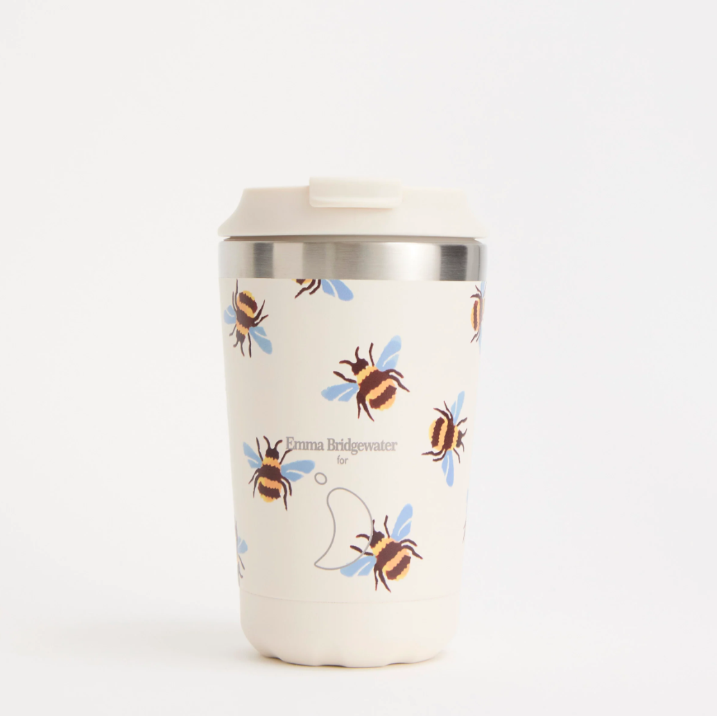 Chilly's 340ml Travel Cup- Emma Bridgewater- Bumblebee Blue Wings