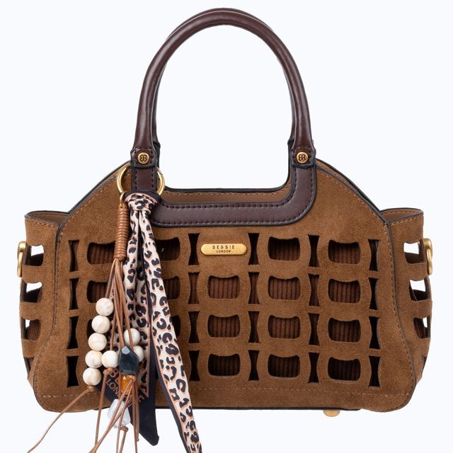 Mini Cutwork- 2 in 1 Tote Bag- Tan