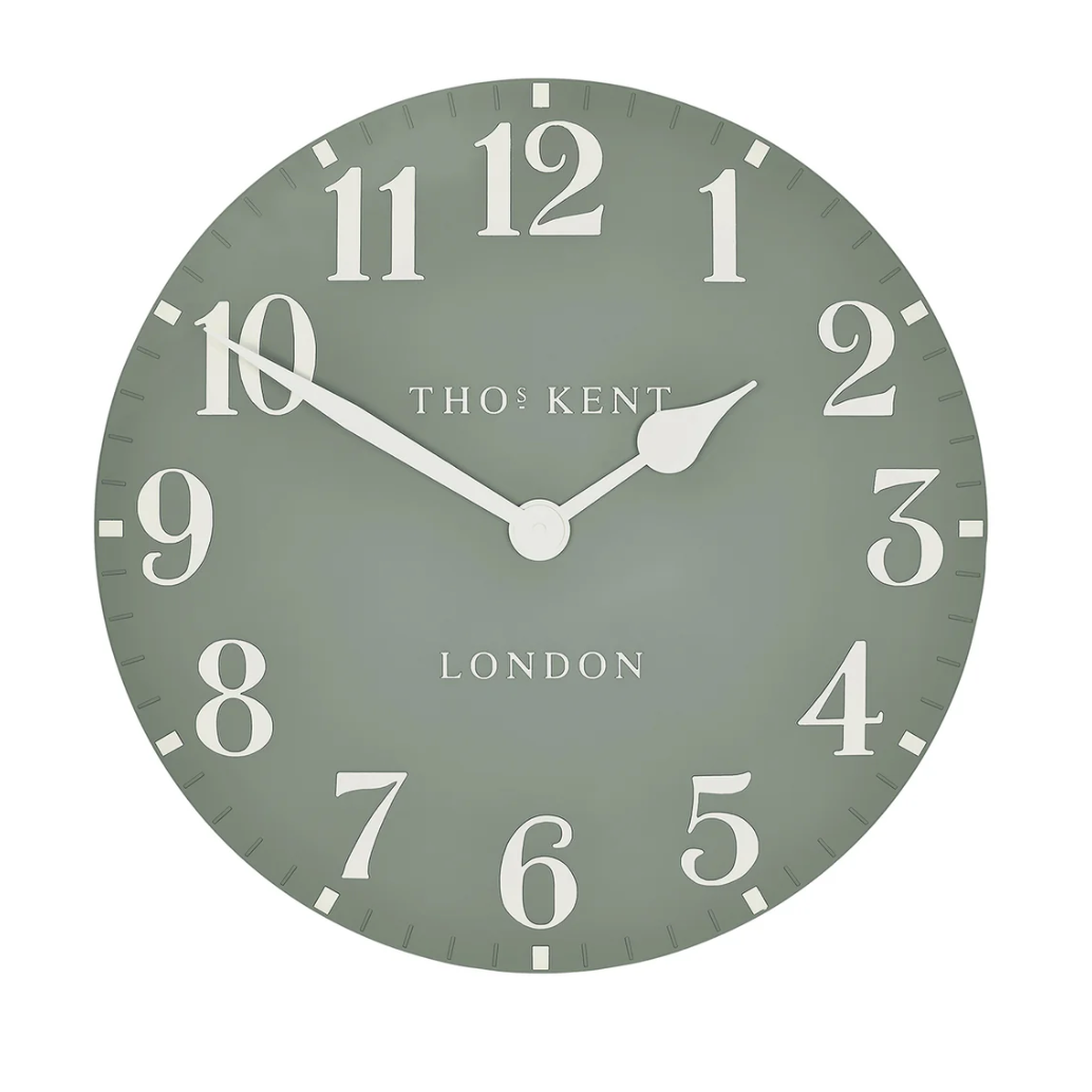 12" Arabic Wall Clock- Seagrass