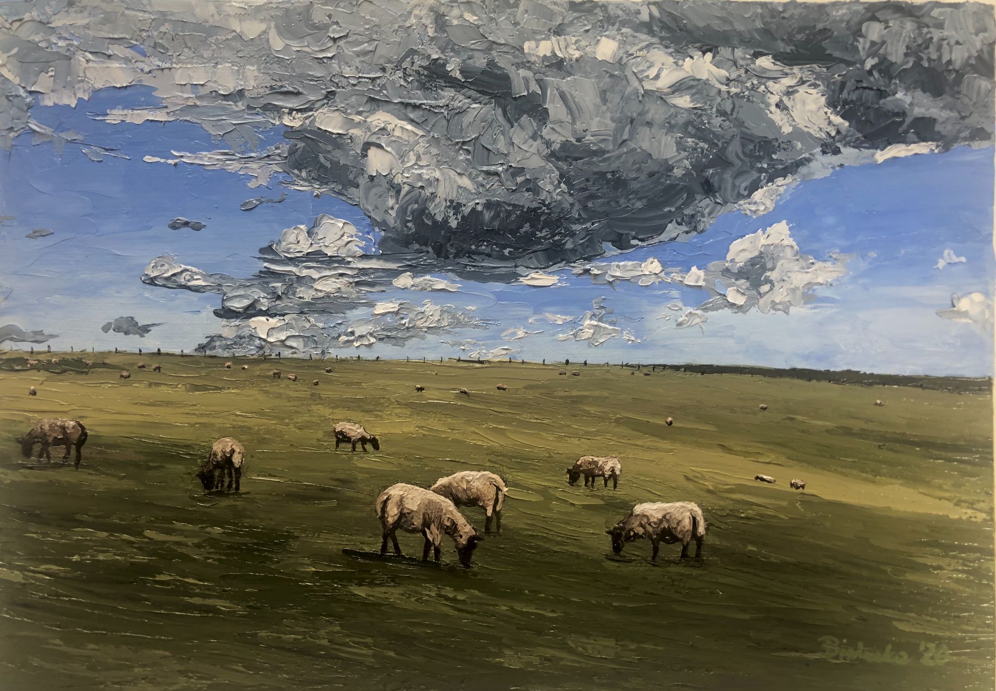 Sheep Fields near Jack and Jill Windmills