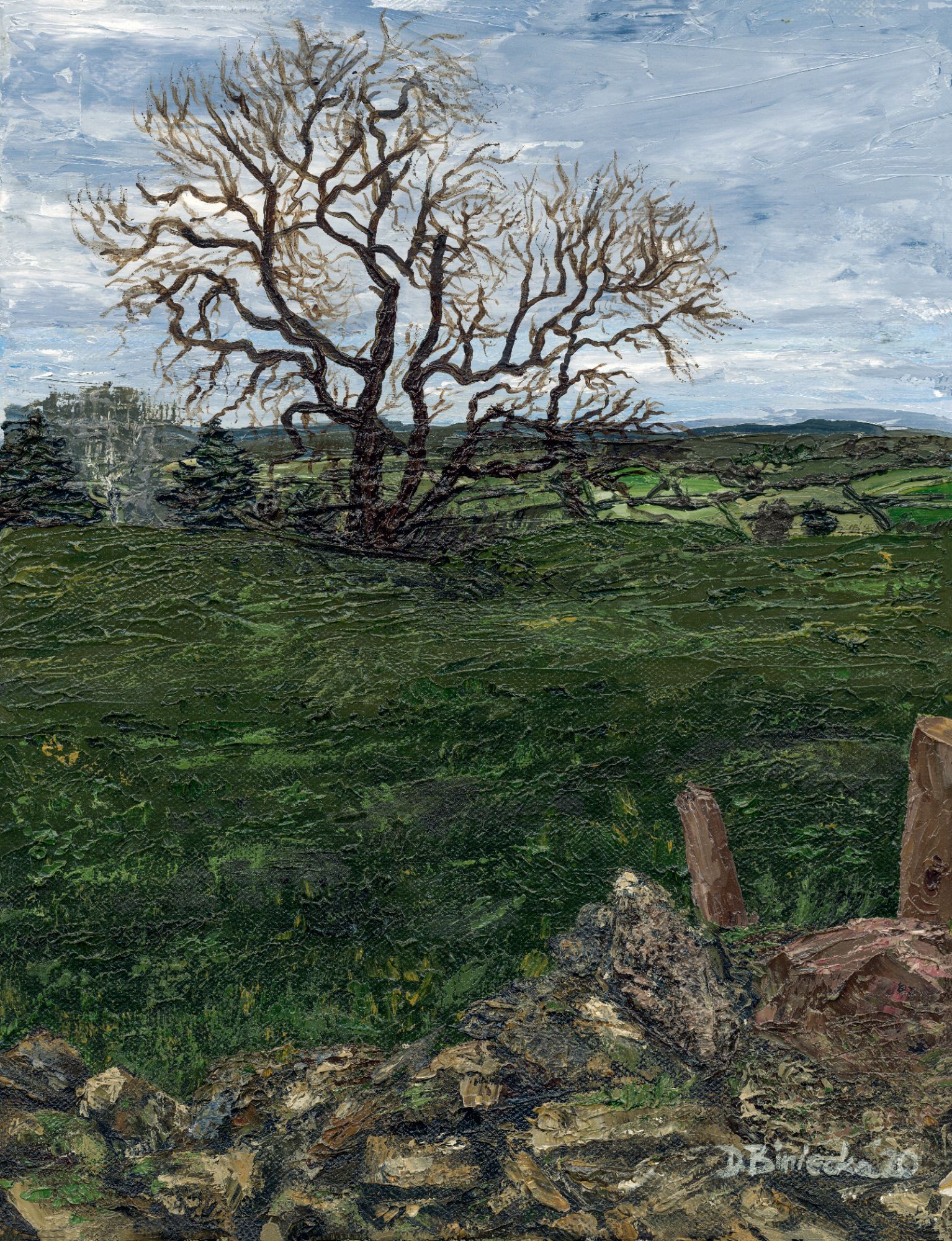Cotswolds Way oil painting