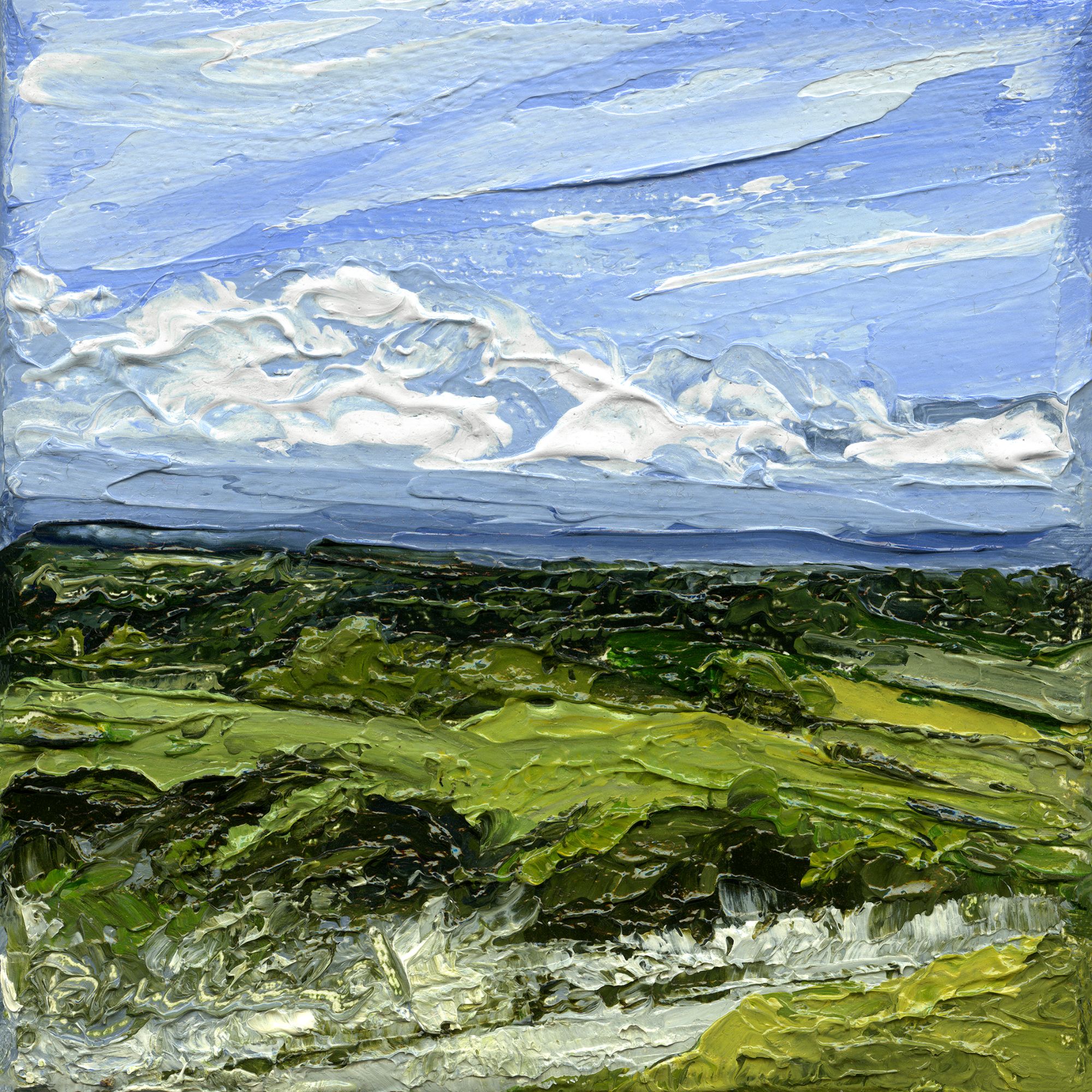 Oil painting of Sullington hills 