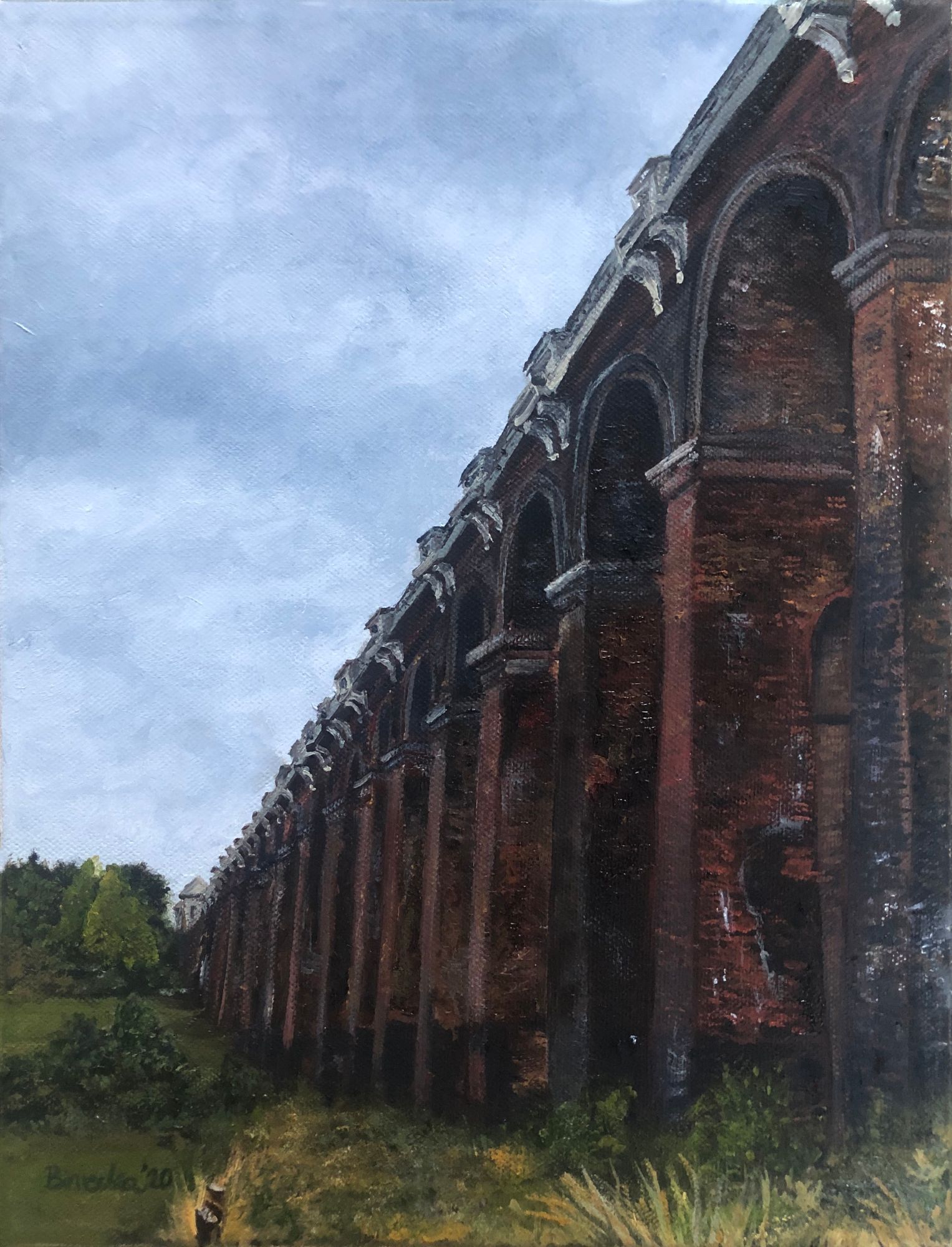 Ouse Valley Viaduct oil painting