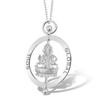 Compassion Buddha Silver Pendant Necklace 5cm