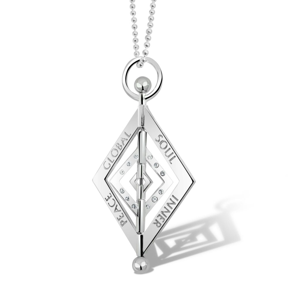 Balance Diamond Silver Pendant Necklace