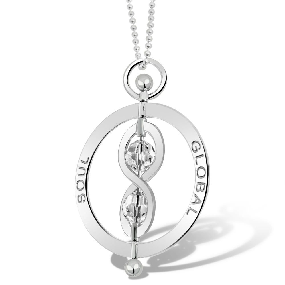 Infinity Soul Silver Pendant Necklace 5cm