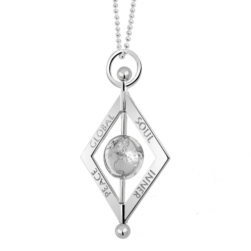 Balance World Peace Silver Pendant Necklace