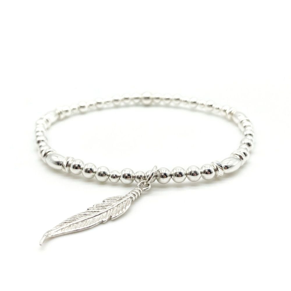 Angel Protection Silver Boho Bracelet