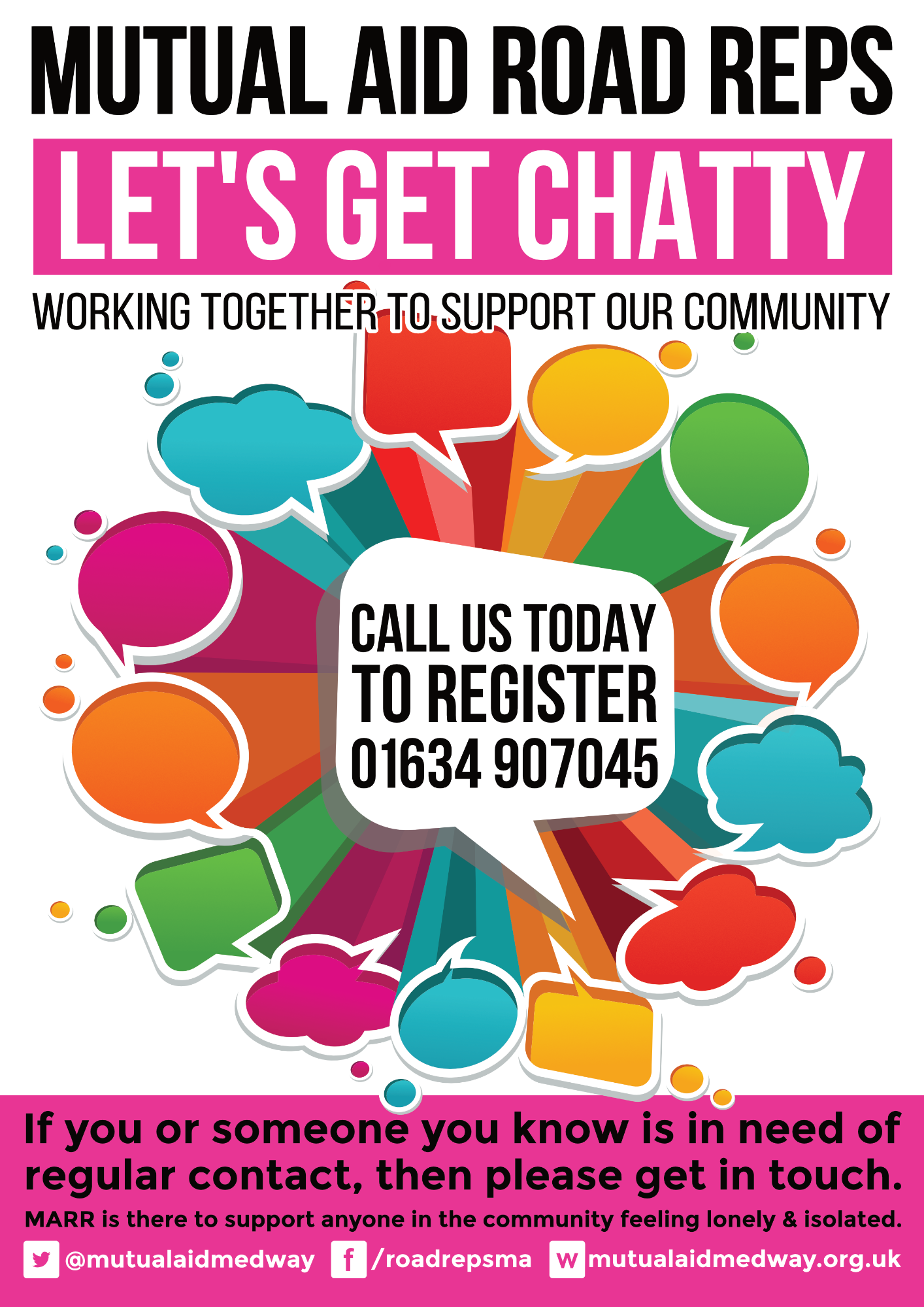 Register today forfor our Let's Get Chatty service