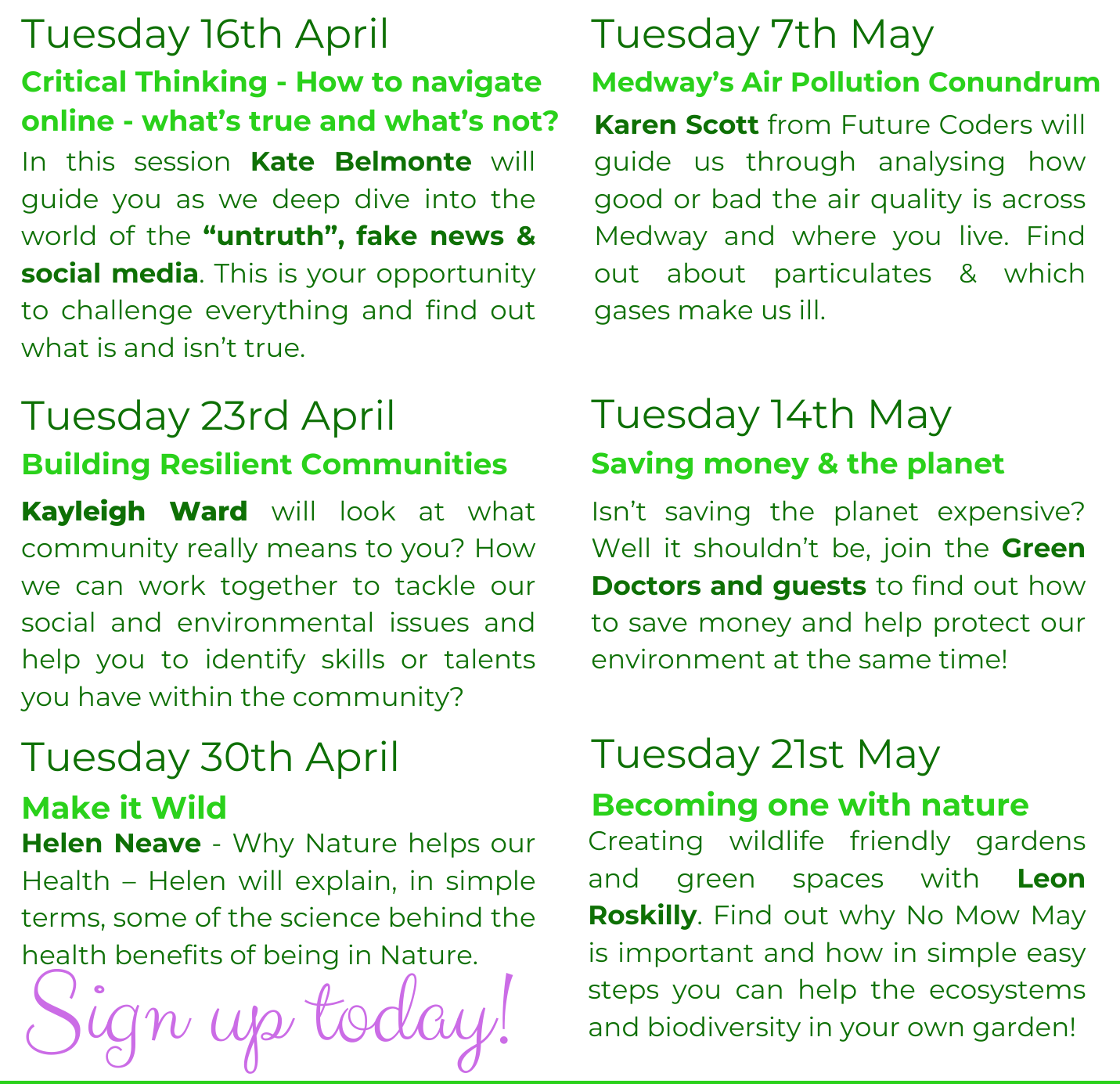 Twydall Climate Cafe Course starting Tuesday 16th April for 6 weeks