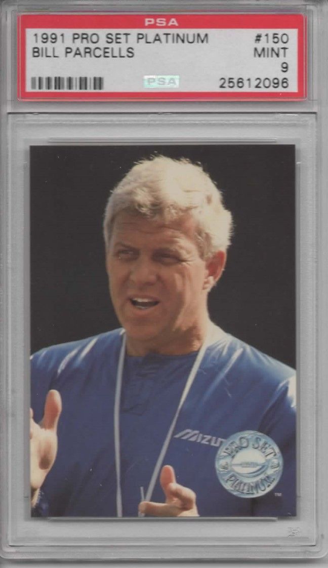 1991 Pro-Set Platinum BILL PARCELLS (PSA 9)