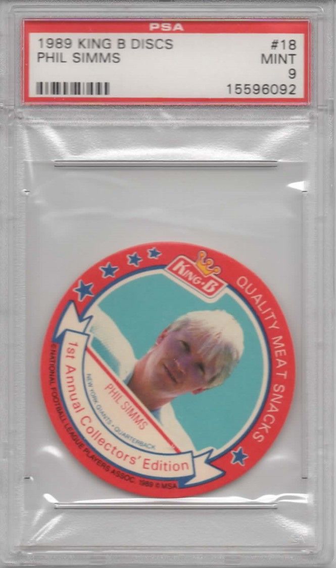 1989 King B Discs PHIL SIMMS (PSA 9)