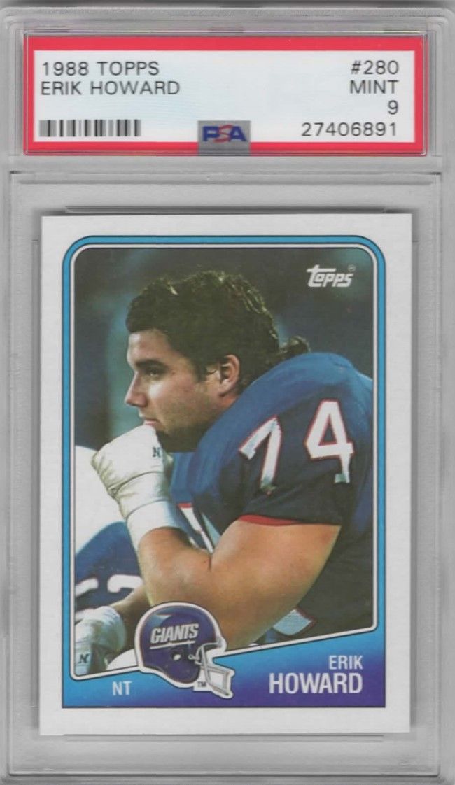 1988 Topps Football ERIK HOWARD Base (PSA 9)