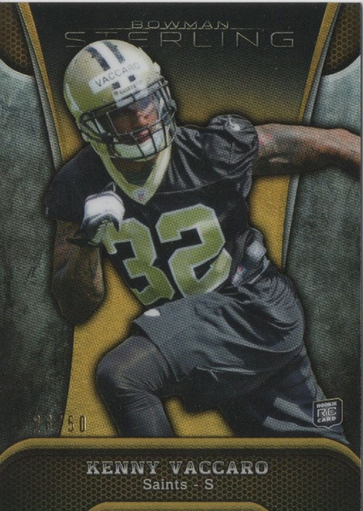 2013 Topps Bowman Sterling KENNY VACCARO Gold Refractor Rookie /50