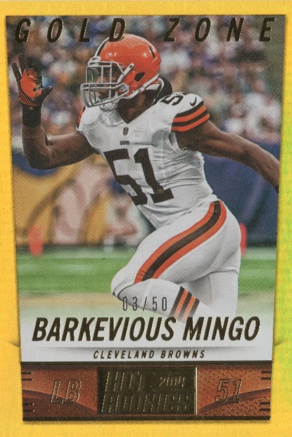 2014 Panini Score BARKEVIOUS MINGO Gold Zone /50