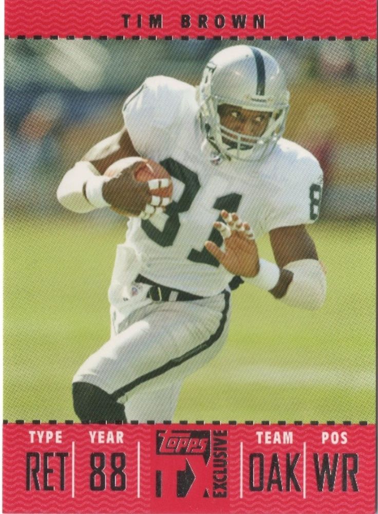 2007 Topps TX Exclusive TIM BROWN Exclusive Excellence /1099
